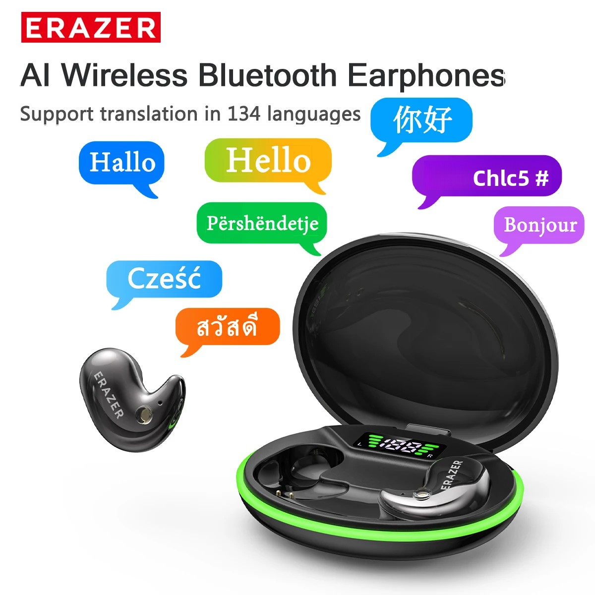 Wireless Charger - Fones de Ouvido Bluetooth Intra-auriculares EARZER