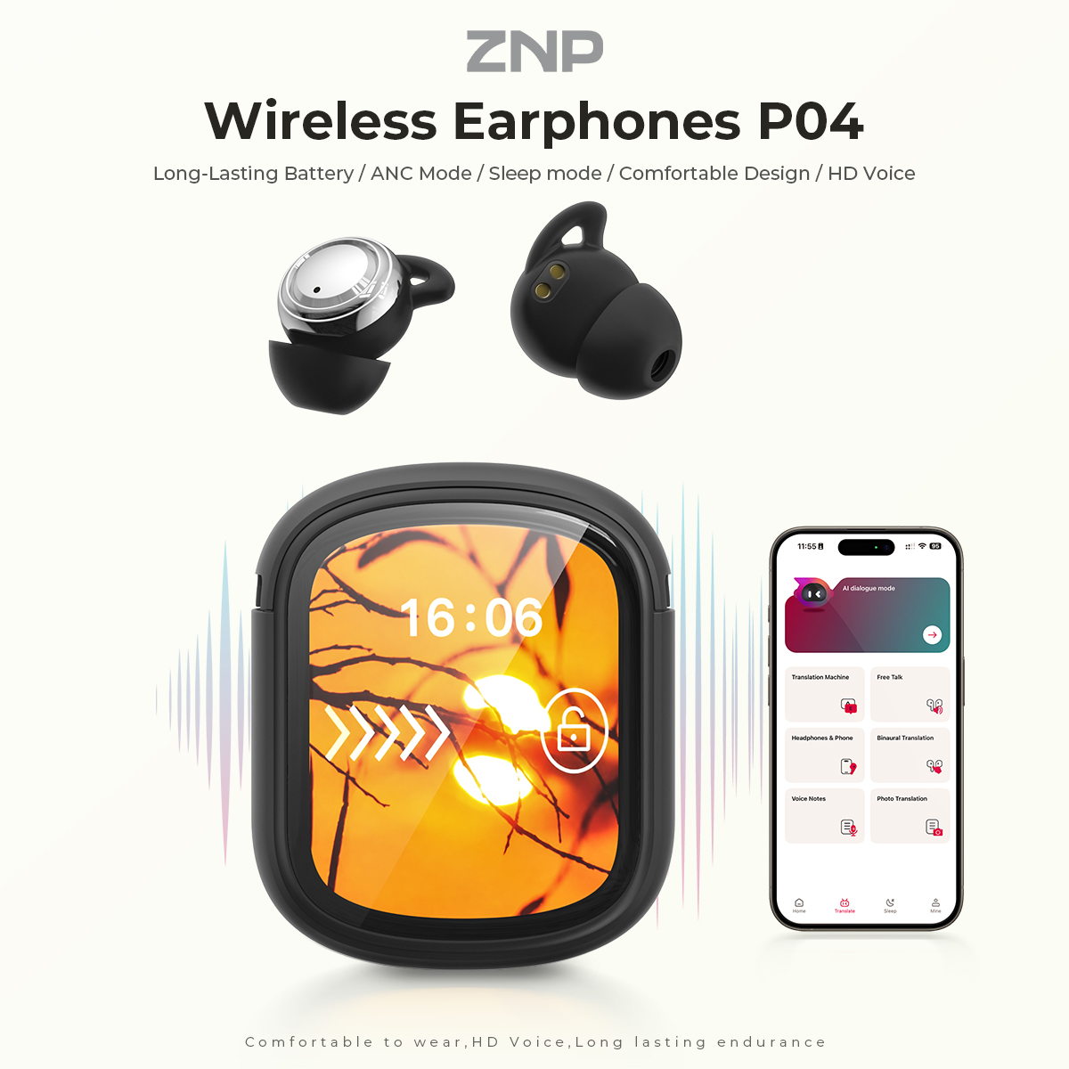 Fones de Ouvido ZNP P04 para D - Wireless Charger avaliação e preço